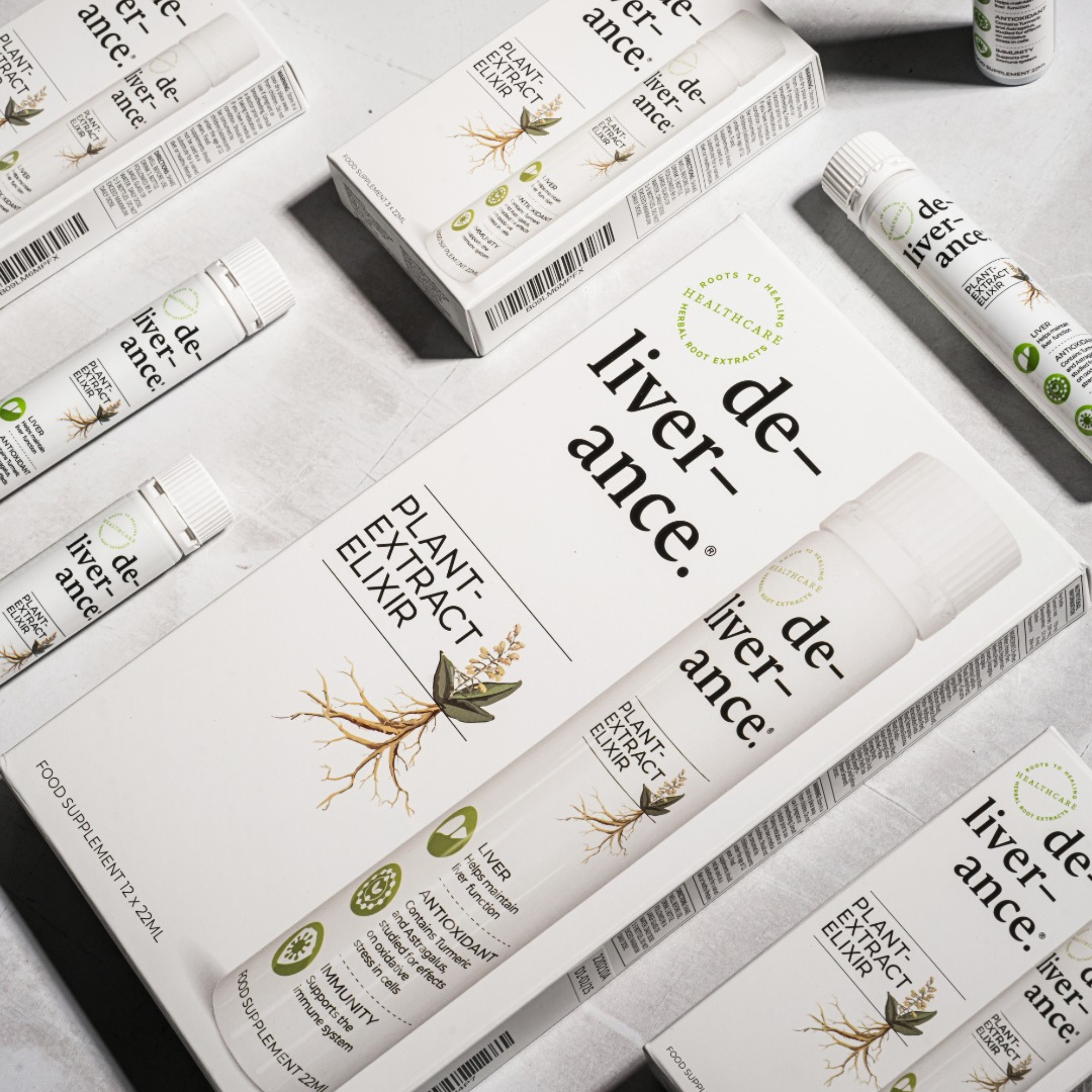 професионална снимка на продукта de-liver-ance, сниман в природата